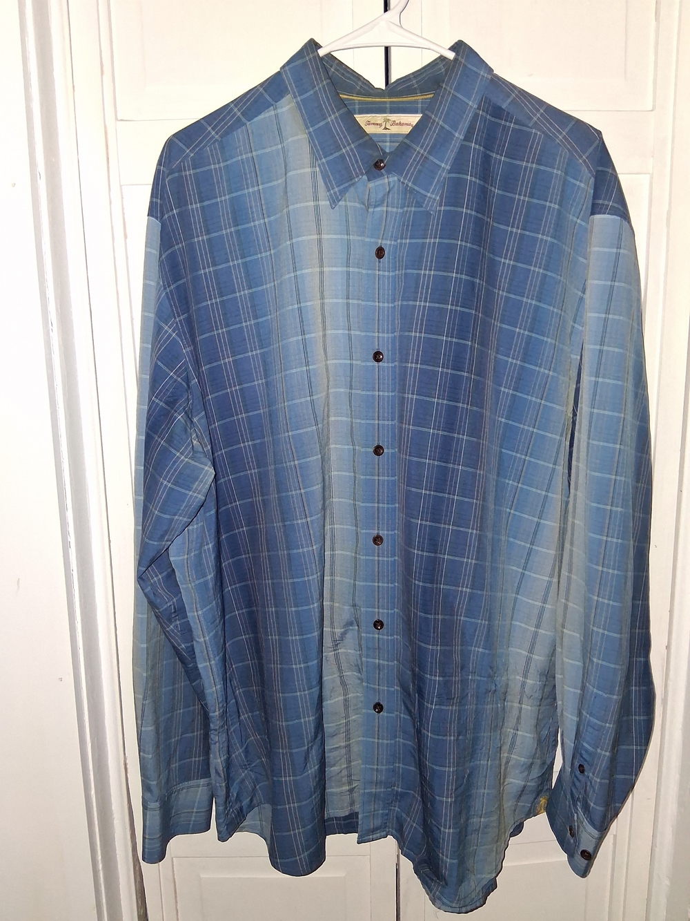 Tommy Bahama Blue Plaid Long-Sleeve Button-Down Shirt
